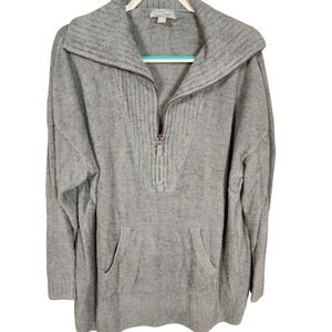 Barefoot Dreams CozyChic Gray Pullover lounge walk festival grandma harvest fall